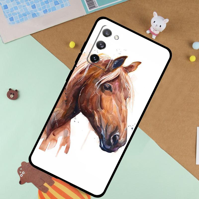 Чехол с рисунком лошади и пони, мягкий, для Samsung Galaxy S25 Ultra S9 S10 S20 FE S21 S22 S23 Plus S24 Ultra, Funda, Чехол