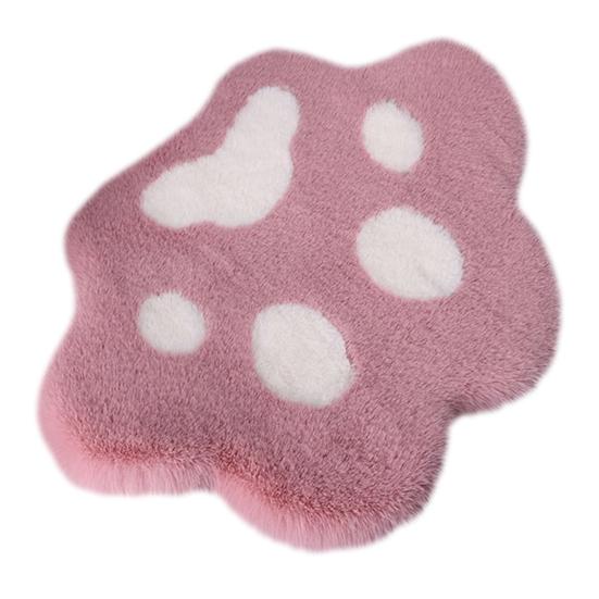 Плюшевый коврик в виде кошачьей лапы Пушистый милый котенок Форма лапы Напольный коврик Уютный меховой Нескользящий Коврик для спальни для гостиной Детской игровой комнаты Декор