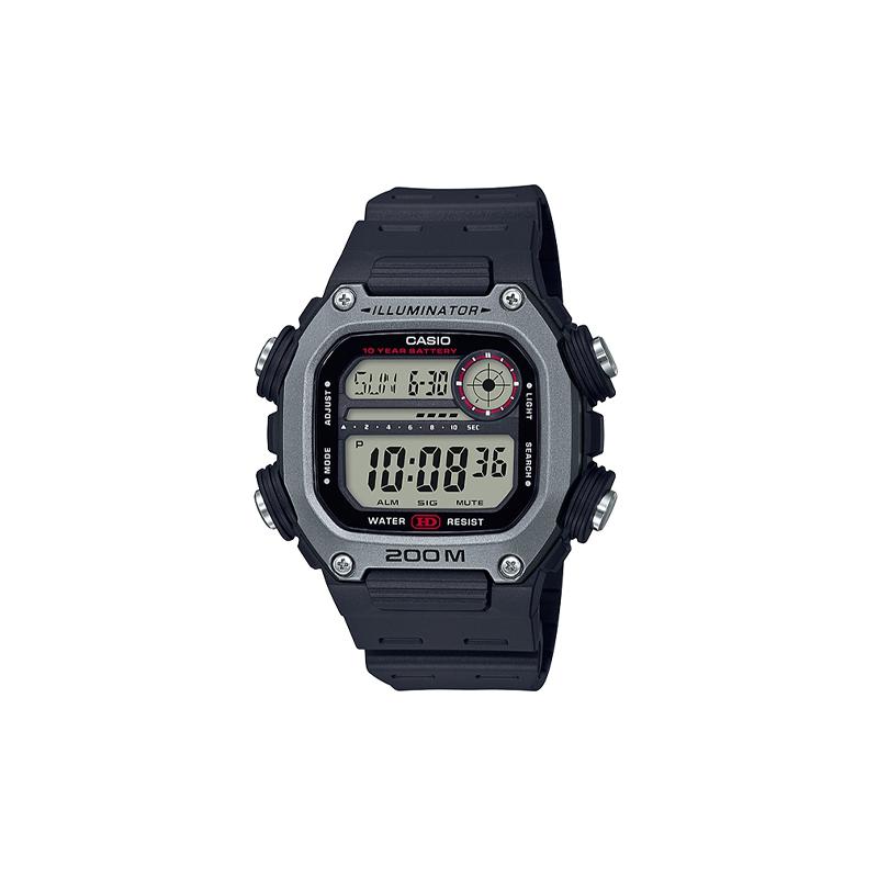 Casio Серия G-SQUAD ретро модный тренд уличный десять лет мощность цифровой ЖК-дисплей 200 метров водонепроницаемый механизм кварцевый механизм японский DW-291H-1A