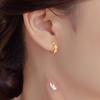 Серьги-кольца из стерлингового серебра S925 с фианитами в виде цветка, женские, в корейском стиле, новинка лета, изысканный и нишевый дизайн.