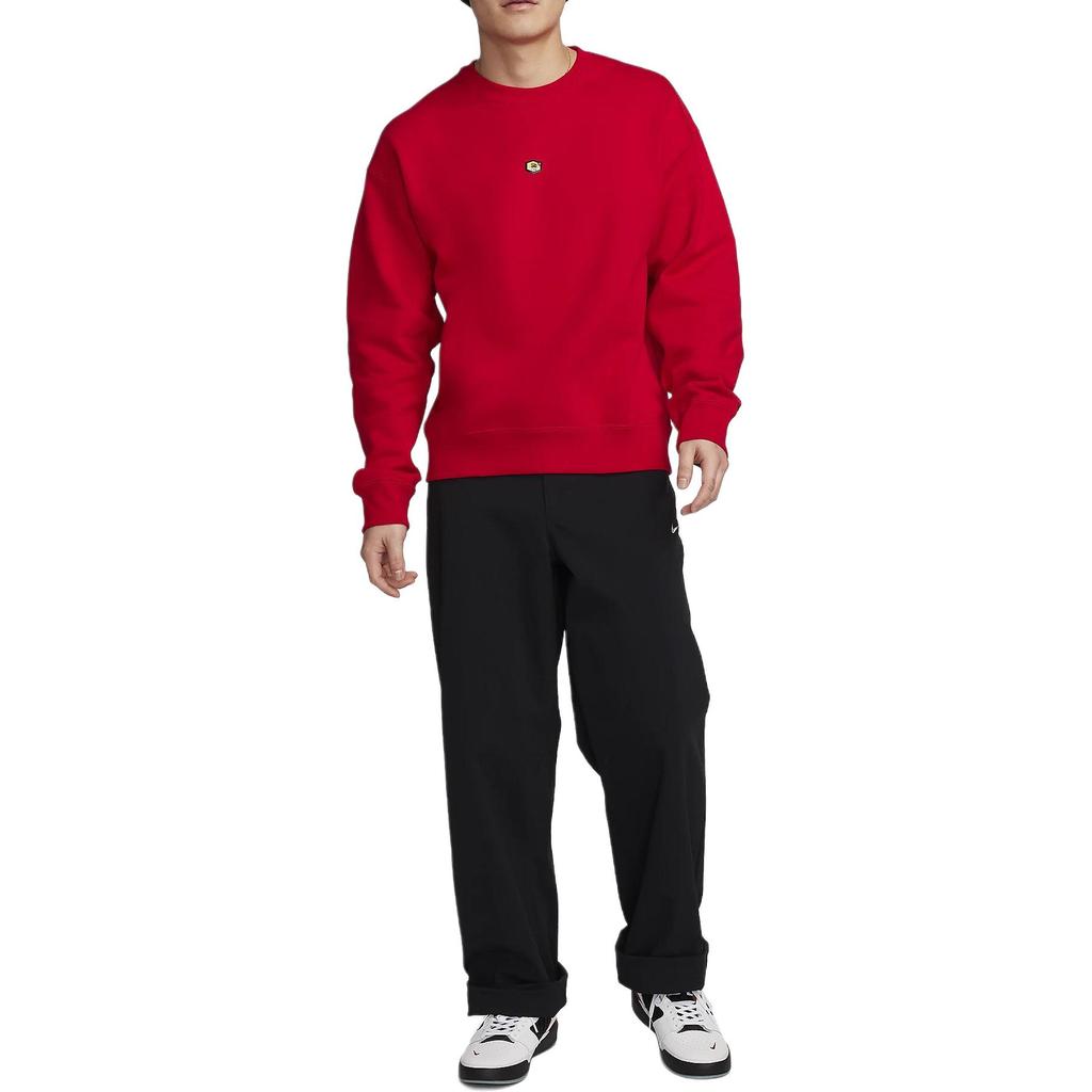 Nike Sweatshirts Men's Red Crew Neck Moderate Regular FN2550-657