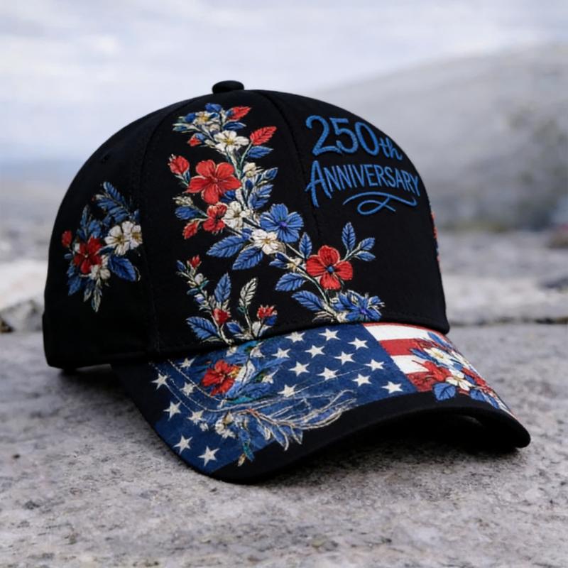 Fashion New American 110th Anniversary Baseball Cap 1D Digital Printing Adult Baseball Cap Casual Outdoor Sun Cap