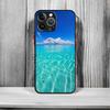 Морской синий Небесный пляж матовый Ударопрочный Для iPhone 16 15 11 12 13 14 Pro Max X XSMAX Mini Чехол для телефона