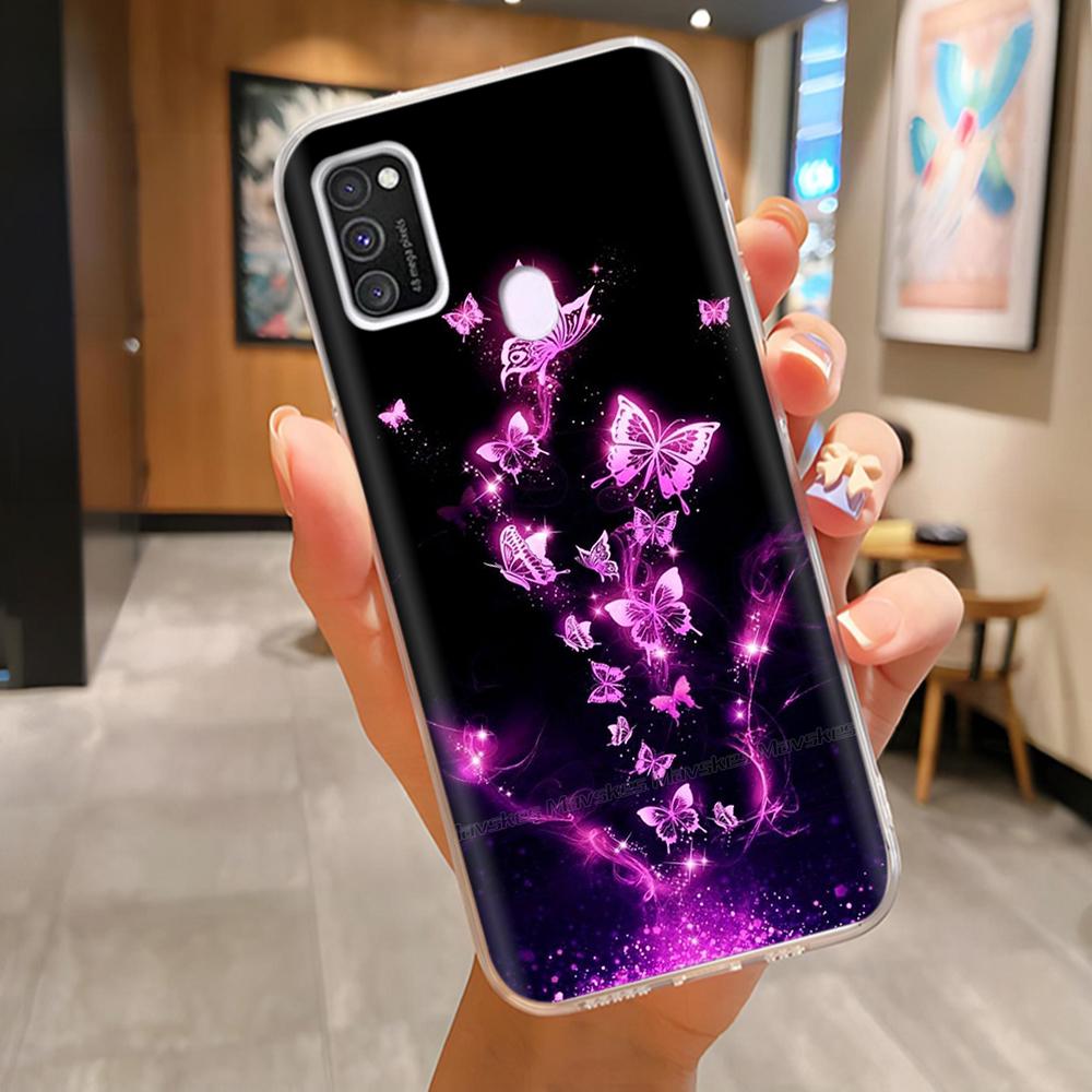 Для Samsung Galaxy M21 M31 Чехол Мягкий ТПУ Мягкий Силикон Модный Чехол для Телефона Для Samsung M21 M31 Funda Роскошная Задняя Крышка Coque Para