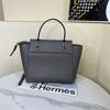 [Pre-Owned] Belt Classic Magnetic Closure Detachable Adjustable Shoulder Strap Pebbled Leather Crossbody Bag - Excellent #MJZ6MU