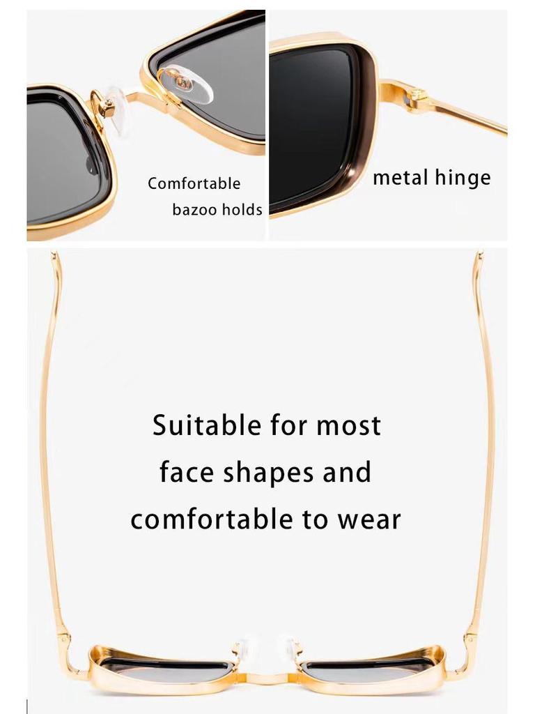 2025 Trendy Retro Metal Square Men's Sunglasses - UV Protection, European & American Style