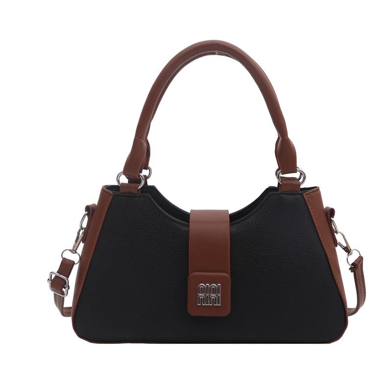 Casual Solid Color Women's Crossbody Bag - New Fashion Versatile Color Block Handbag