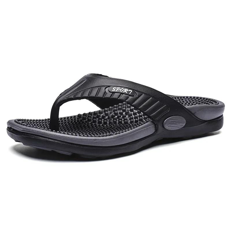 Fashion Massage Flip Flops for Men Summer Breathable Beach Shoes Sandals Men Luxury Flip Flops Breathable Plus Plus Size Men Slippers