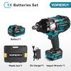 Yofidra 3300N.M 3/4" Brushless Electric Wrench 4 Gears Cordless Rechargeable Efficient Car Repair Power Tools For 18V-21V Battery