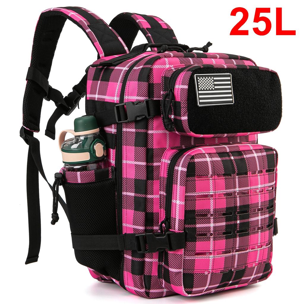 25L/45L Tactical Backpack for Women/men Survival Laser Cut Molle Daypack School Bag Gym EDC Rucksack with Dual Cup Holder