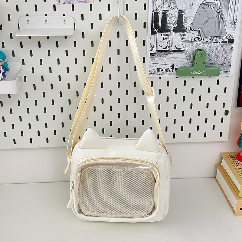 Модный прозрачный рюкзак с кроличьими ушками в стиле инс, свежий и милый, студенческая сумка-мессенджер, милая универсальная сумка для мобильного телефона