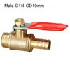 Red Handle Ball Valve Joint Controller Hose Barb Coupler  Water Oil Air Gas Fuel
