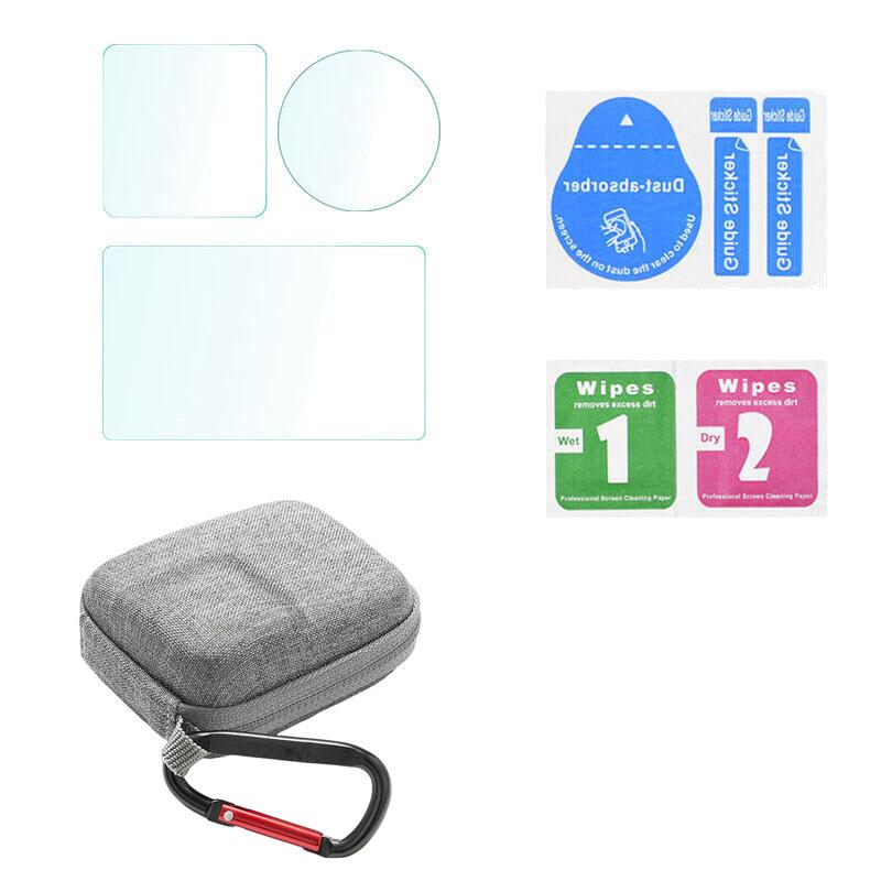 Мини-сумка для переноски + Защитный чехол от ветра + Защитный чехол для объектива + Защитная пленка из закаленного стекла 9H для аксессуаров для камеры DJI Osmo Action 4