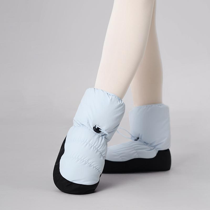 Зимние сапоги Балетные разогревочные пинетки для девочки На шнурке Обувь Женская Танцевальная Балетная Теплая