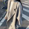 Premium Long-haired Ultra-fine Wool Double-sided Cashmere Coat Double-breasted Women's Coat Woolen Coat