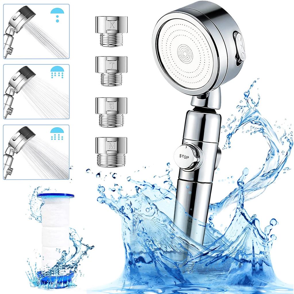 Shower Head Nano Bubble Fine Bubble High Cleaning Water Saving High Water Pressure Super Powerful Shower Head 5 Mist Modes Moisturizing Moisture