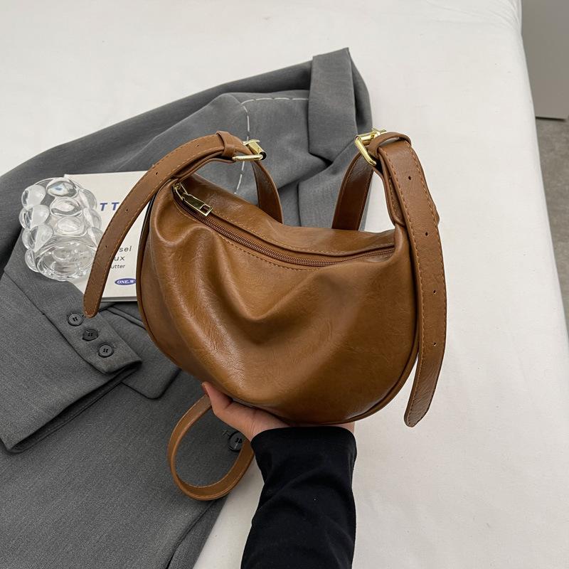 Популярная в этом году женская сумка 2025 новая модная текстурная сумка через плечо однотонного цвета, ретро, для поездок, сумка-мессенджер, сумка-пельмень