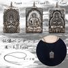 [Lunari] Подвеска-ожерелье Статуэтка Будды Скульптура Ювелирное изделие Амулет Шарм Серебро 925 Удача Пять Великих Царей Мудрости Защитник Тип Б (Тип Б)