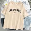 New York Usa City Letter Graphic Tshirt Women Cotton Sport Tops Summer Fashion Tee Shirt Street Casual Oversized Short Sleeve