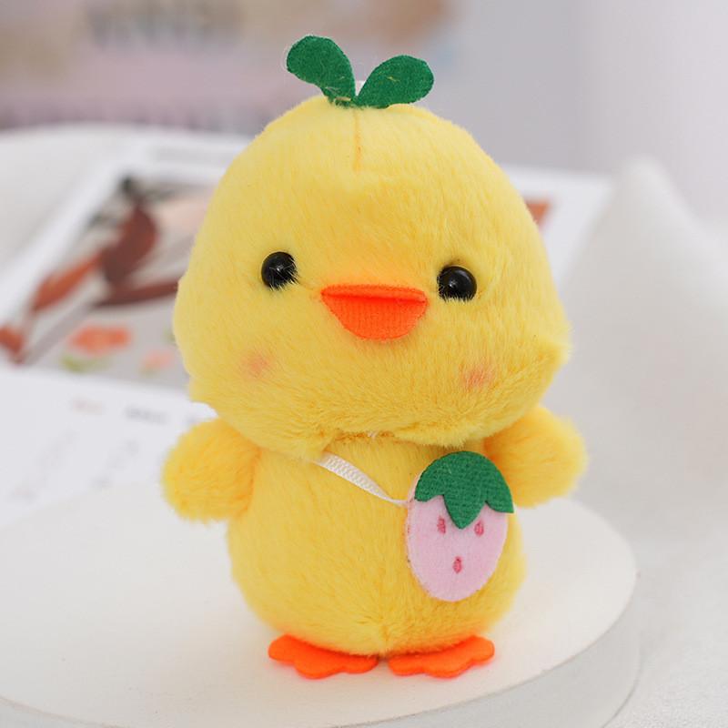 Adorable Plush Duck Backpack Charm Soft And Cute Stuffed Animal Keychain