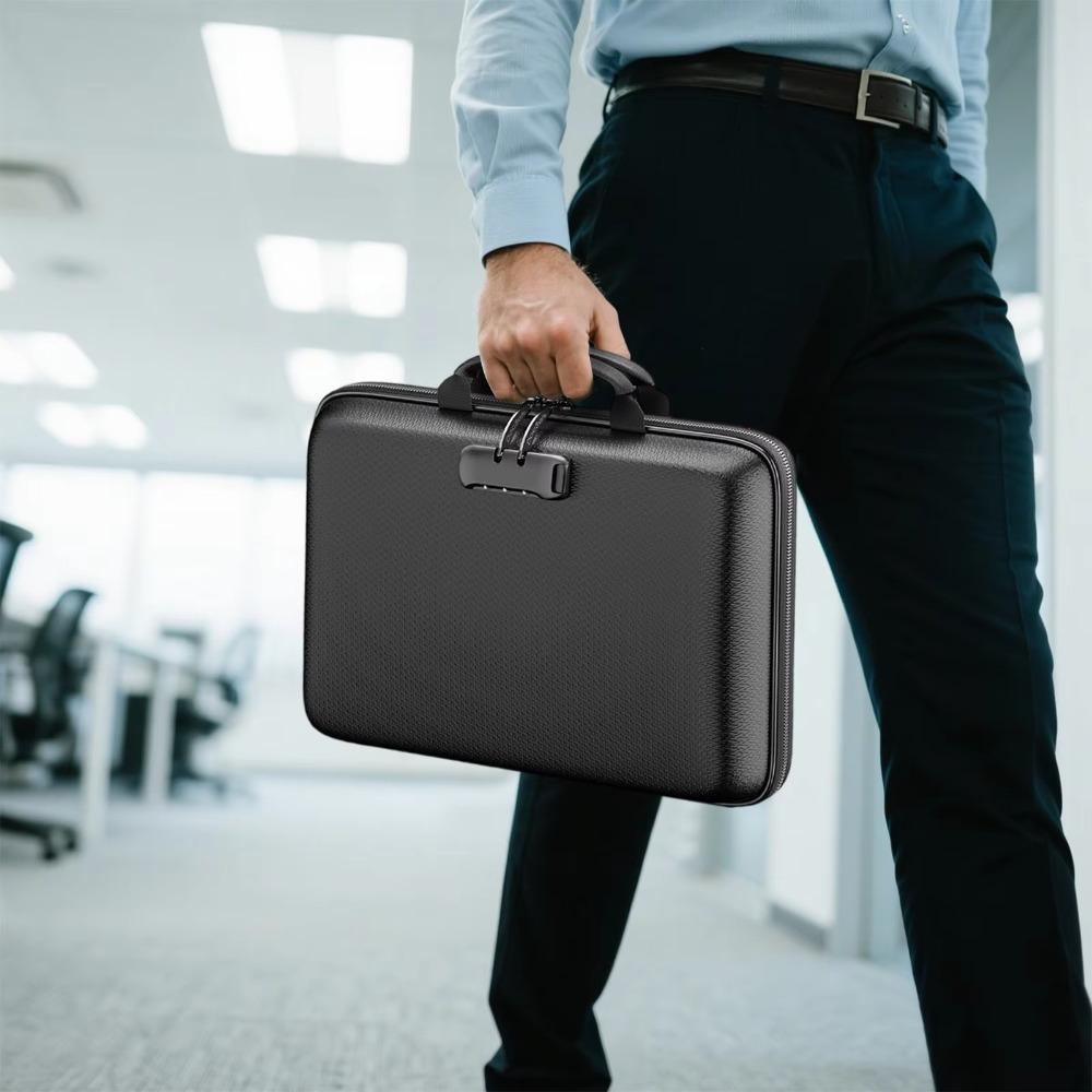 with Pocket Fireproof Document Box Waterproof Accordion File Folder  Card