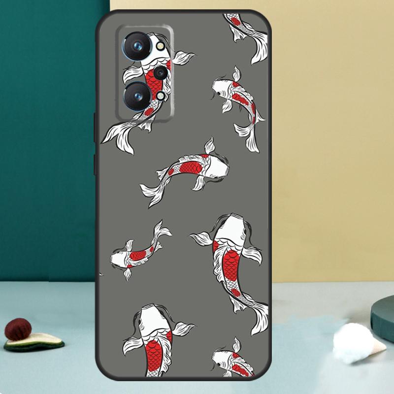 Рыба Кои Инь Ян Для Realme 13 12 10 11 14 Pro Plus GT 6 5 6T GT7 Pro C55 C53 C51 C21Y C25S C75 C67 C61 Чехол