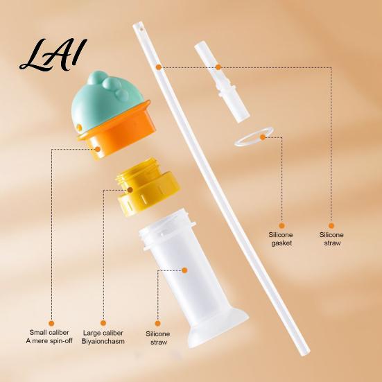 School Water Bottle Straw Cap Lid Leak-Proof Adapter for Kids Adults Portable