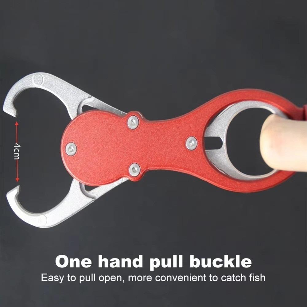 Aluminum Zinc Zinc Alloy Fishing Gripper Heavy Duty Fish Holder Lanyard Fish Lip Gripper  Big Fish Control