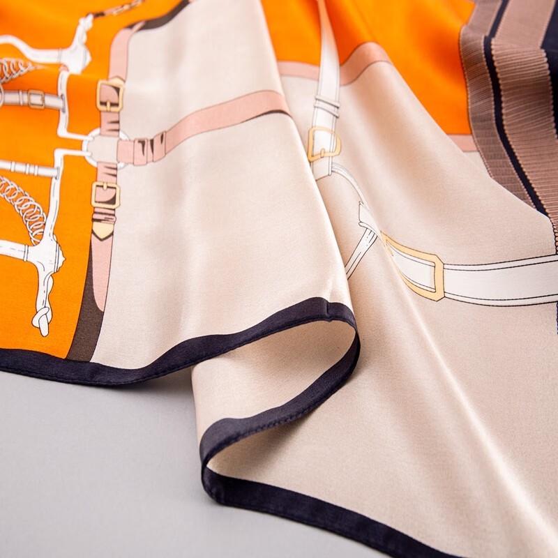 Hengyuanxiang Equestrian Leather Buckle Long Scarf