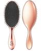 HELENA KIRAY Hair Brush Paddle Brush of Carefully Selected Boar Bristles and Natural Wood X Makes Even Curly Hair Shiny and Gold L [Made Smooth] (Pink