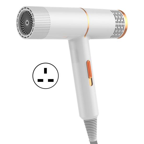 Бытовой фен с мощным синим светом мощностью 800 Вт, уход за волосами с отрицательными ионами, фен для женщин и мужчин, фен для бесшумных и быстросохнущих волос (UK Plug)