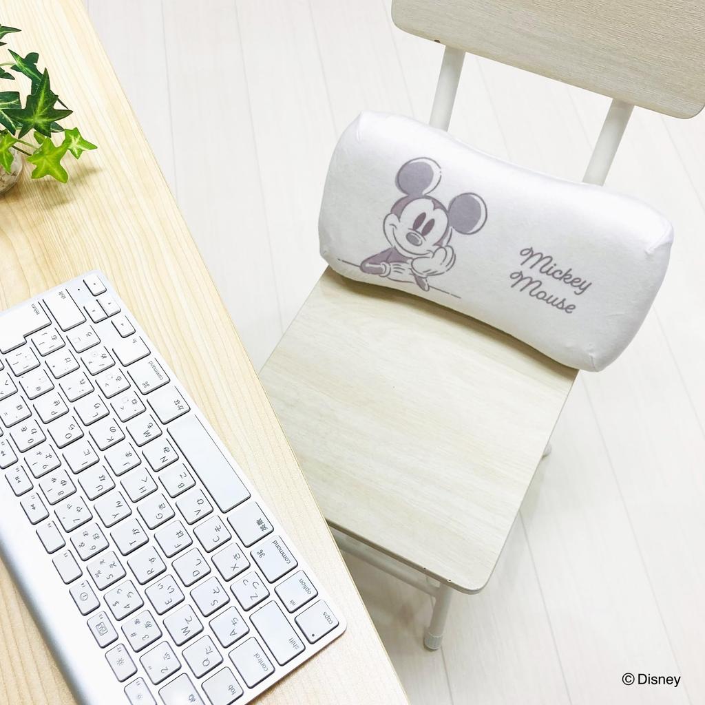 MORIPiLO Morishita подушка с эффектом памяти Микки Маус 15x31 см, подушка для поддержки талии и спины, мягкая игрушка, подушка Disney, пастельно-серый цвет 4621191