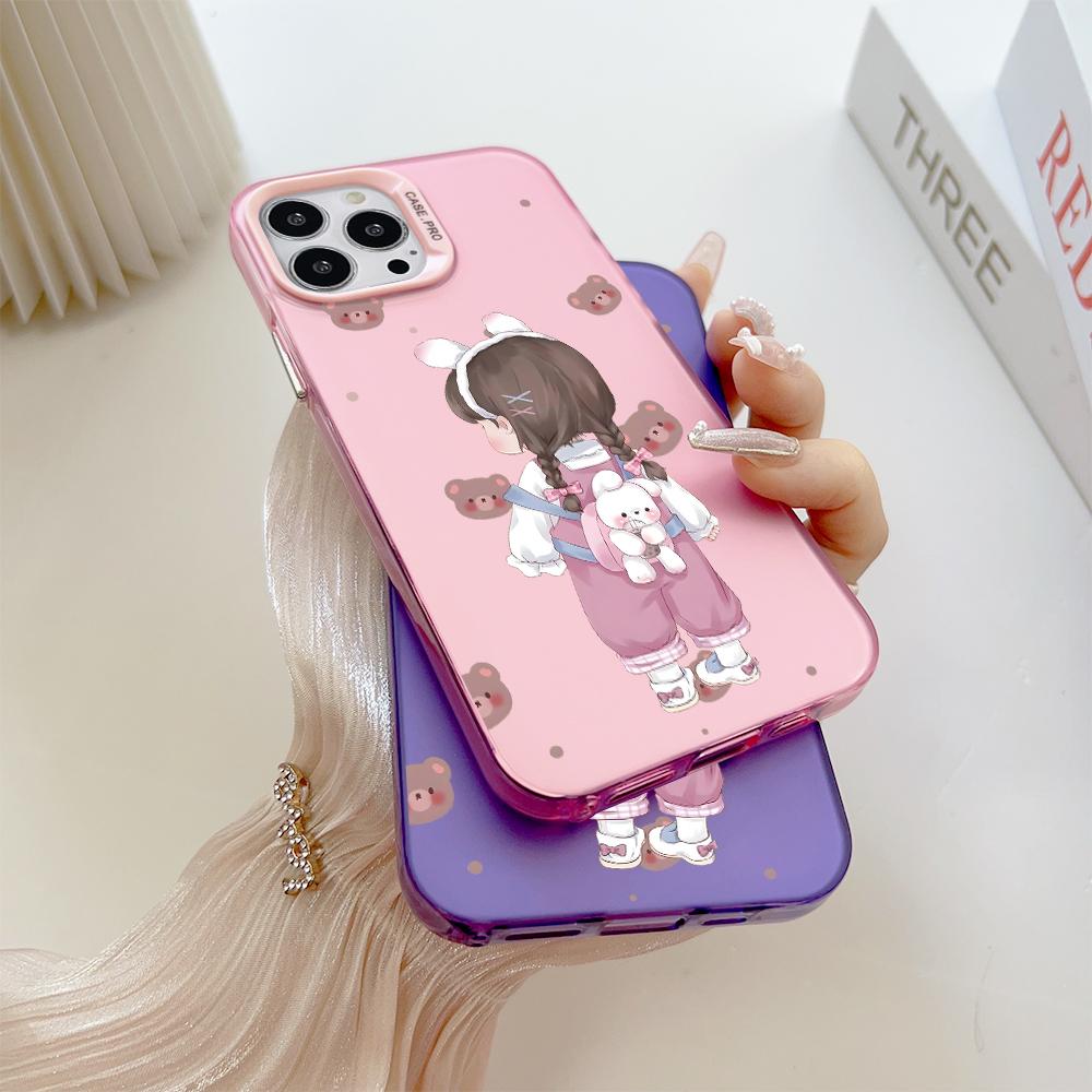 Окрашенный узор, цветной серебристый, двухсторонний, жесткий, противоударный чехол для телефона Samsung