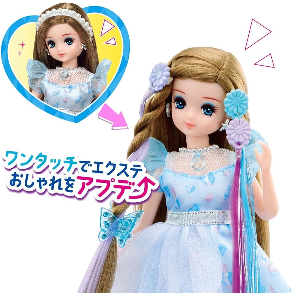 Takara Tomy Licca-chan Doll Tsubasa Blue Outfit Change Toy for Pretend Play Ages 3 and Up