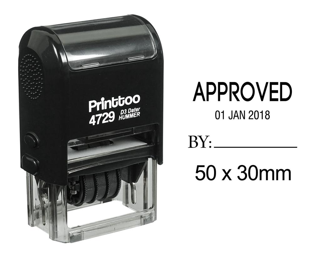 Printtoo Office Stationery With Checked Text Date Self Inking Dater Rubber