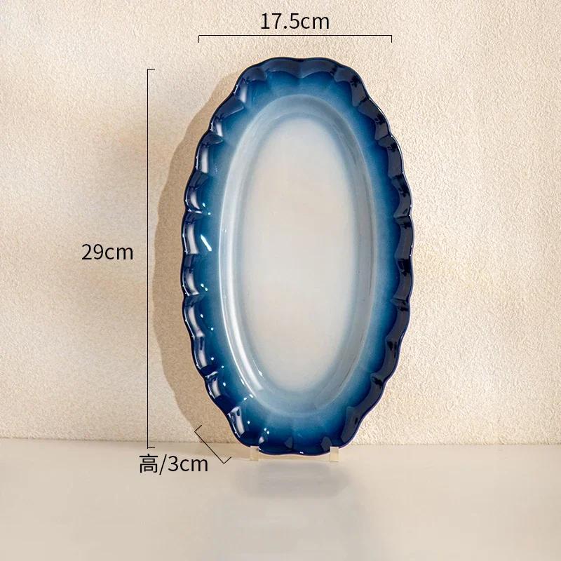 Ретро креативная керамическая тарелка светлая роскошная гостиничная ресторанная изысканная еда обеденные тарелки современный стиль премиум столовая посуда