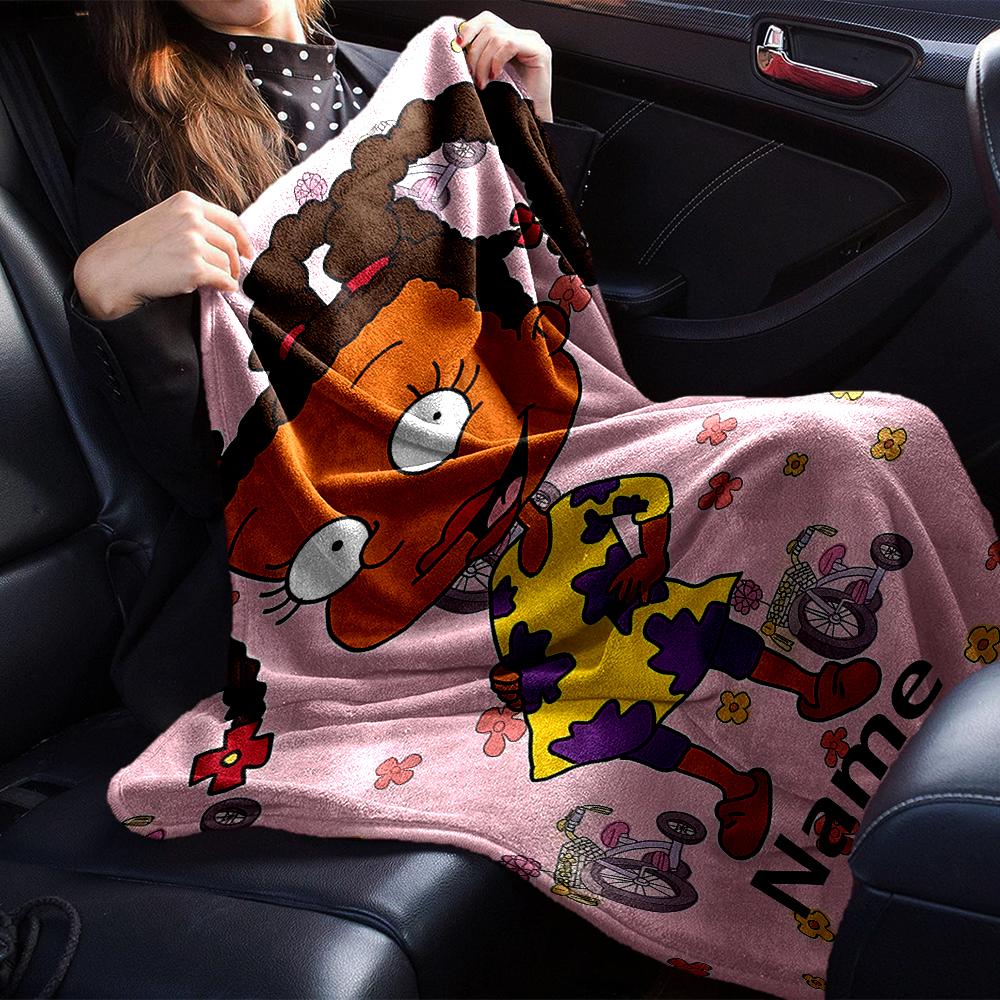 Custom Name Rugrats Theme Printed Blanket - Perfect for Couch, Bed, Travel & Outdoor Use | Machine Washable, Cozy & Durable.