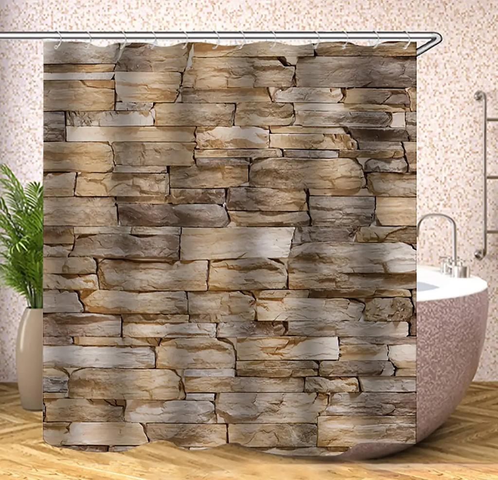 Secret Passage To Magic School Shower Curtain Brick Wall Bathroom Decoration Polyester Waterproof Fabric Bathroom Curtains Sets