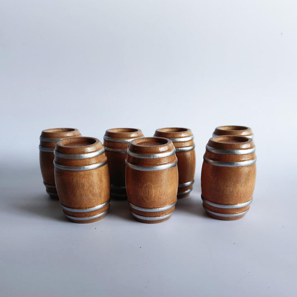 Мини Деревянная Пивная Бочка Аксессуар для Кукольного Домика 2,8x2,8x4См Антикварный Реквизит для Пабной Сцены Креативная Крошечная Модель