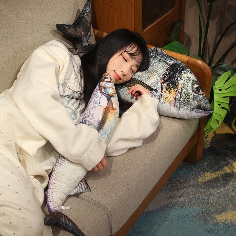 8 Стилей Имитация Рыбы Подушка Плюшевая Игрушка Мягкая Набивная Удобная Подушка Гигантская Реалистичная Рыба для Детей Взрослых Домашний Декор Подарок
