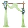 6/3 Meters Wedding Arch Drape Fabric Sheer Chiffon Tulle Curtain Draping Backdrop Party Supplies Home Drapery Ceremony Decoration