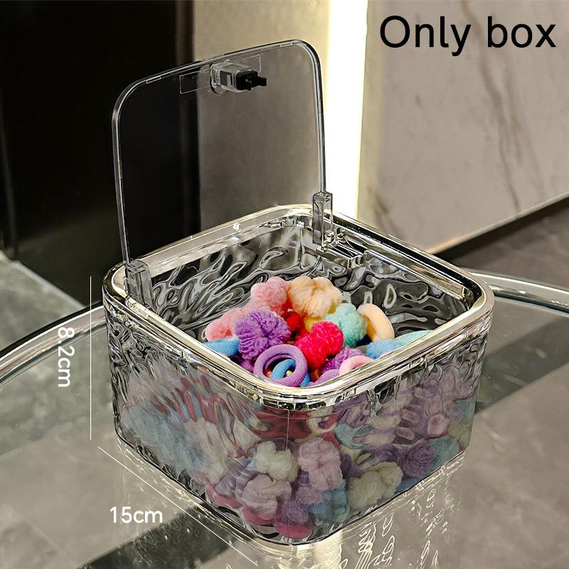 Органайзер для аксессуаров для волос, контейнер для хранения, прозрачный органайзер для резинок для волос, бантов, ватных палочек