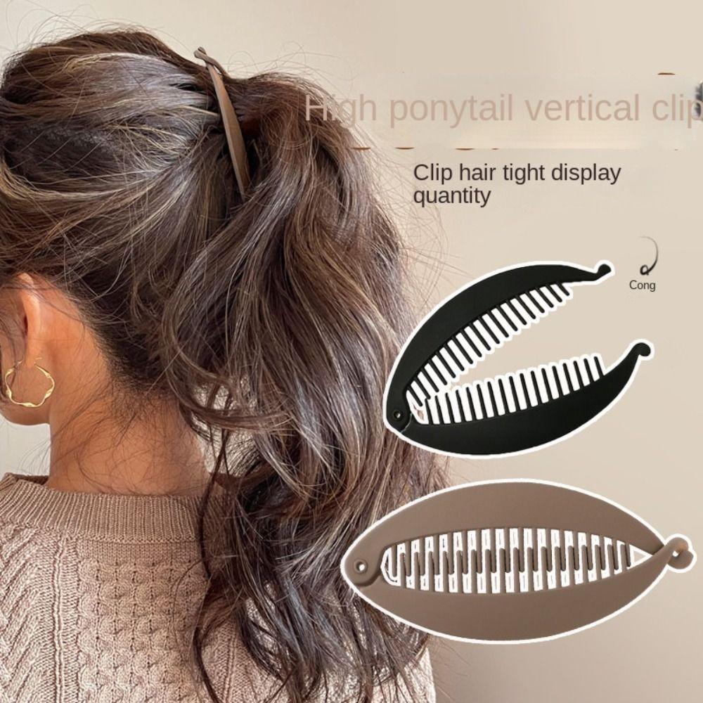 Fish Shaped Hairpin Vertical Hair Clip Matte Vintage Twist Clamp Barrettes Headdress