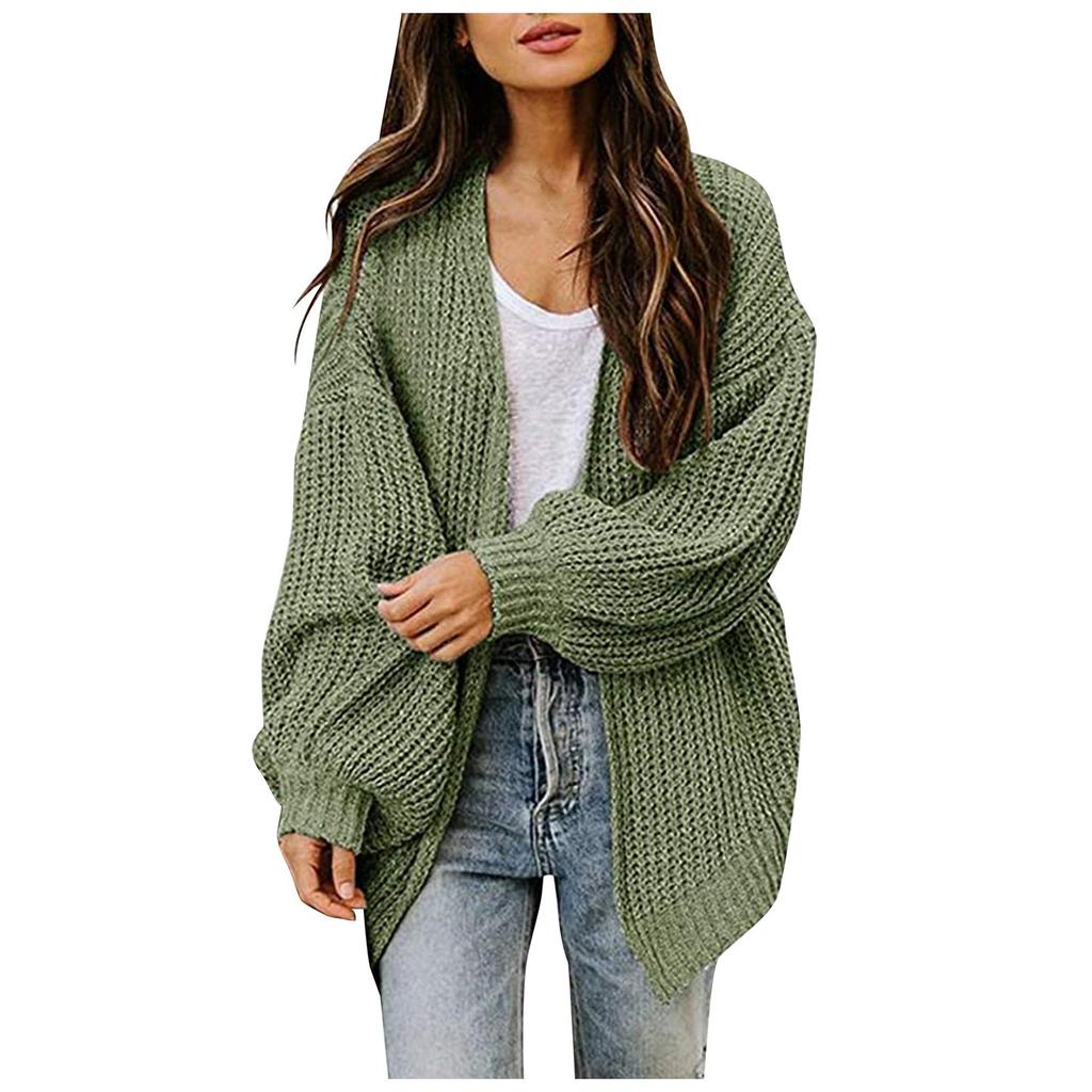 Women's Knitwear Loose Solid Color Cardigan Sleeve Sweater Coat