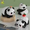 Cute Panda Micro Building Blocks 3D Diamond Model Animals Bricks DIY City Construction Toys for Children Kids Friend