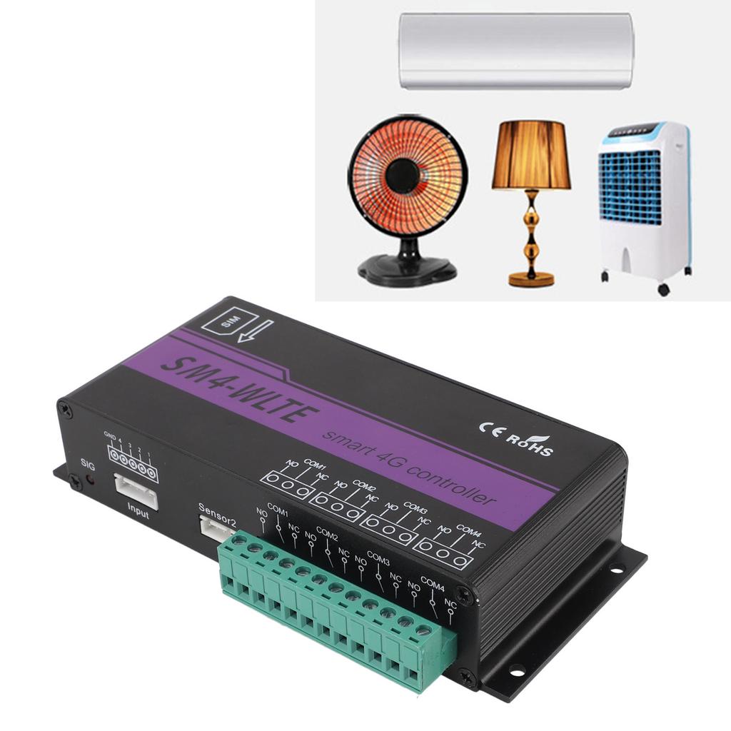 4G 4-канальный GSM пульт дистанционного управления, реле-переключатель, приложение, веб-контроллер SMS-сигнализации для температуры и влажности P