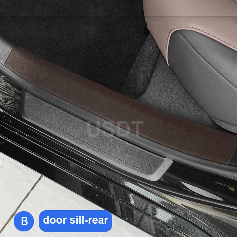 Для Lexus ES 2024 2025 2022 2021 2020 2018 кожаная наклейка из углеродного волокна на дверной противоударный чехол защитный коврик наклейка на порог двери