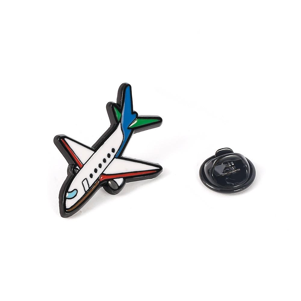 Мультяшный самолет, значок на лацкан, креативная буква, брошь в виде самолета, декор для рюкзака