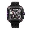 CIGA Design Series X GORILLA Cyber Purple Automatic Authentic Watch, Men's, Black, X011-BLPL-W25BK,