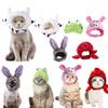 5 Pieces of Cute Cat Hats, Animal Clothing, Rabbit Hats with Ears, Fun Hats Suitable for Cats and Small Dogs, Kittens and Puppie